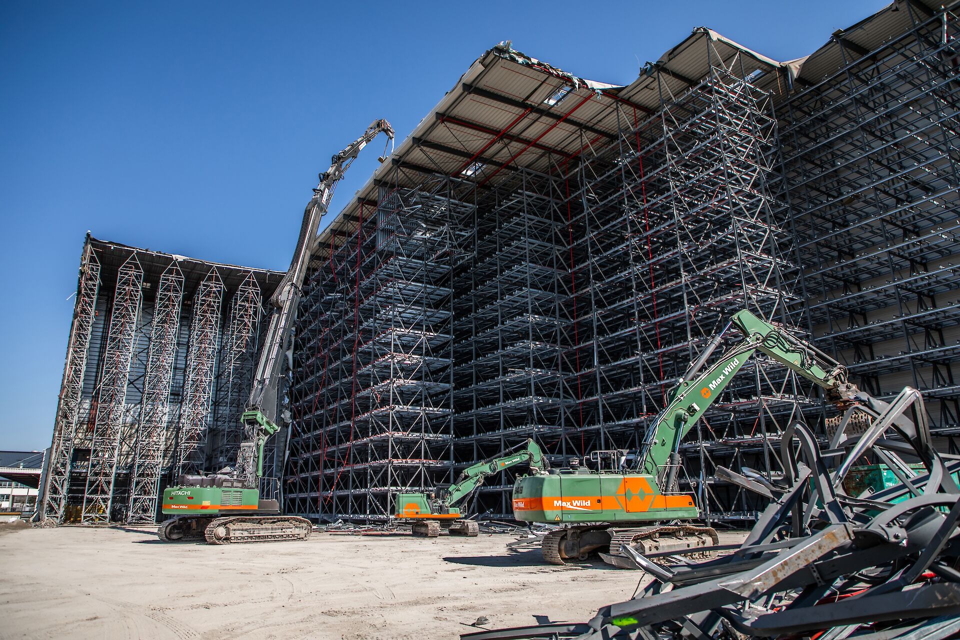 Abbruch eines Hochregallagers