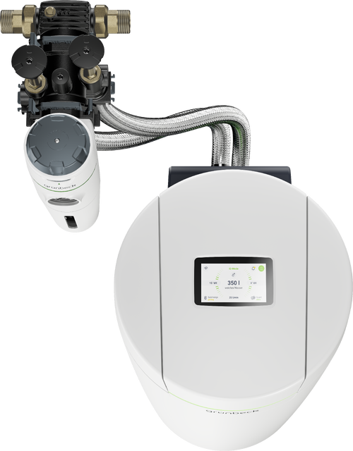 Perfect combination: softliQ water softener with pureliQ filter and cliQlock connection module