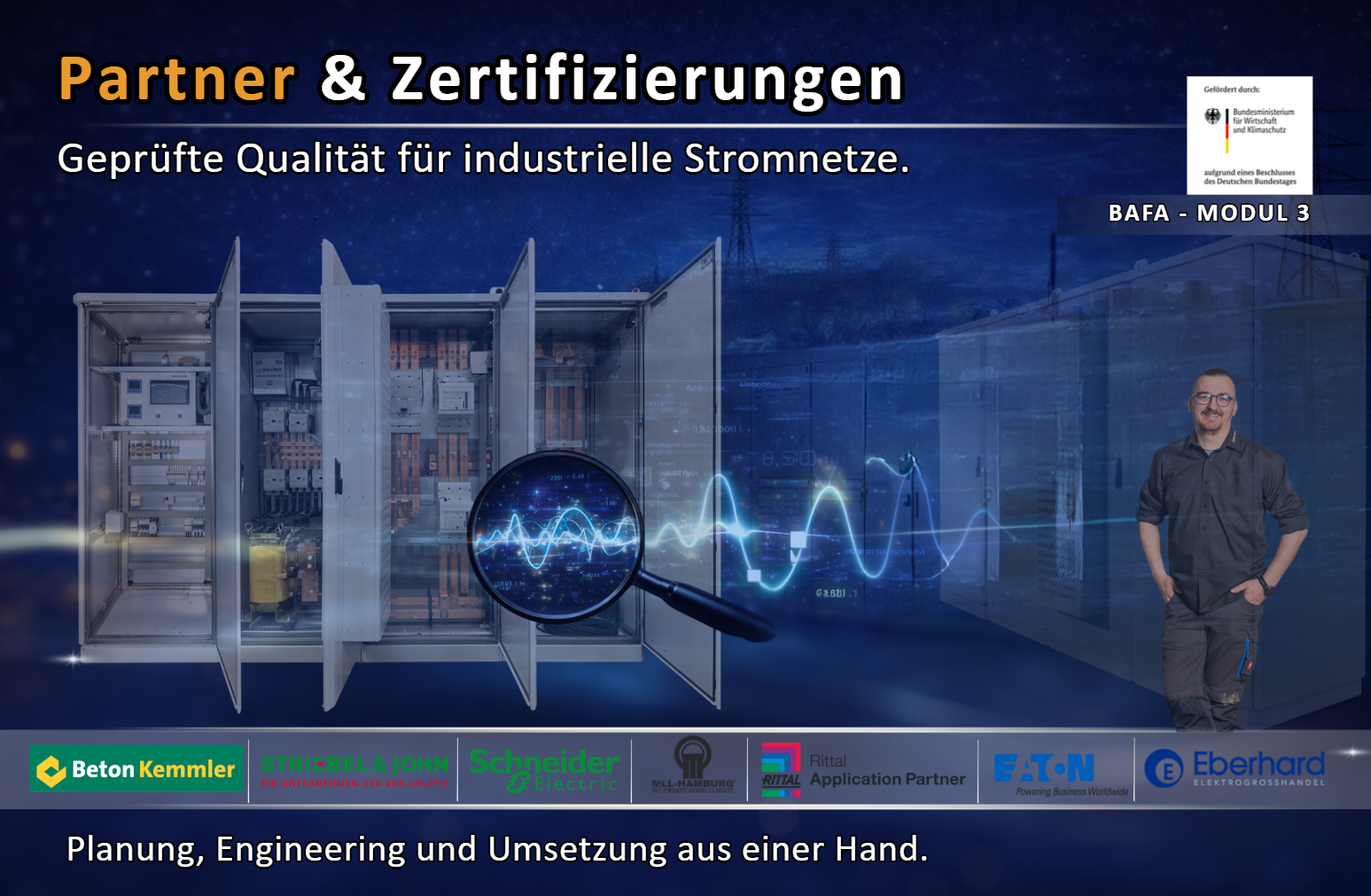Partner & Zertifizierungen – geprüfte Qualität für industrielle Stromnetze
