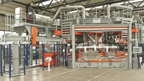 Línea de producción de gran volumen para el suelo y la mampara del US-Passat.