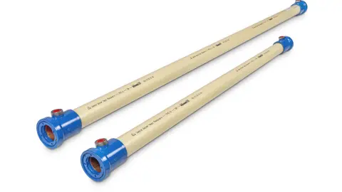 Counter Flow shower pipes with 2100 and 1700 mm length 