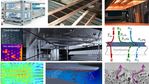 Exemples de revêtement, séchage, caractérisation et simulation de couches minces fonctionnelles dans la TFT.