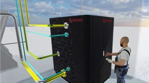 powerQube de 20 kWel con armario eléctrico integrado