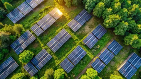 Solarpanele von oben: Energieerzeugung - GreenTech BW