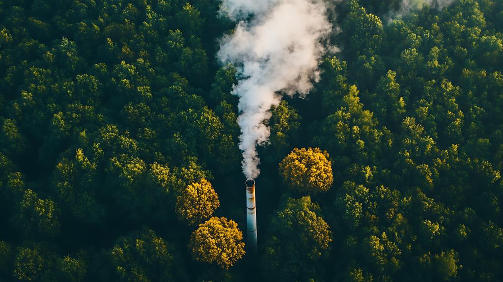 Industrieabgase in der Natur