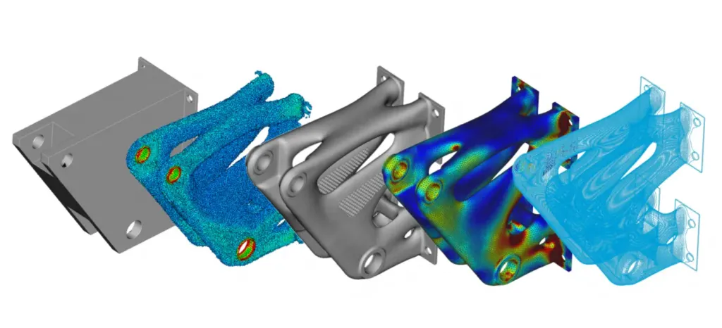 Additive Fertigung mit Topologieoptimierung - Visuelle Darstellung