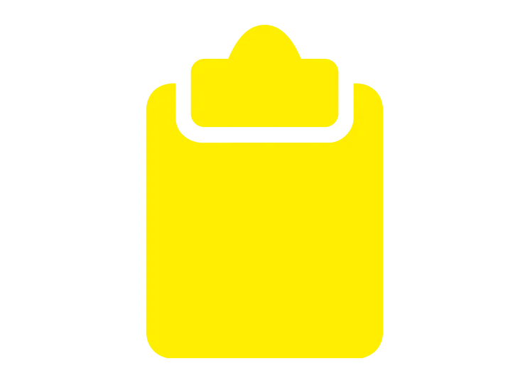 Todo Checkliste Gelb Icon Groß